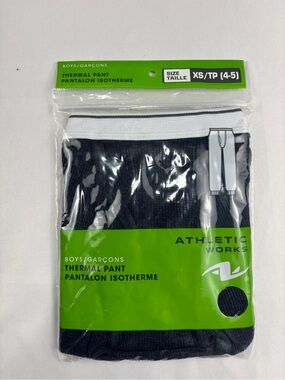 Athletic Works Kids Thermal Pants Baselayer XS (4-5) NWT